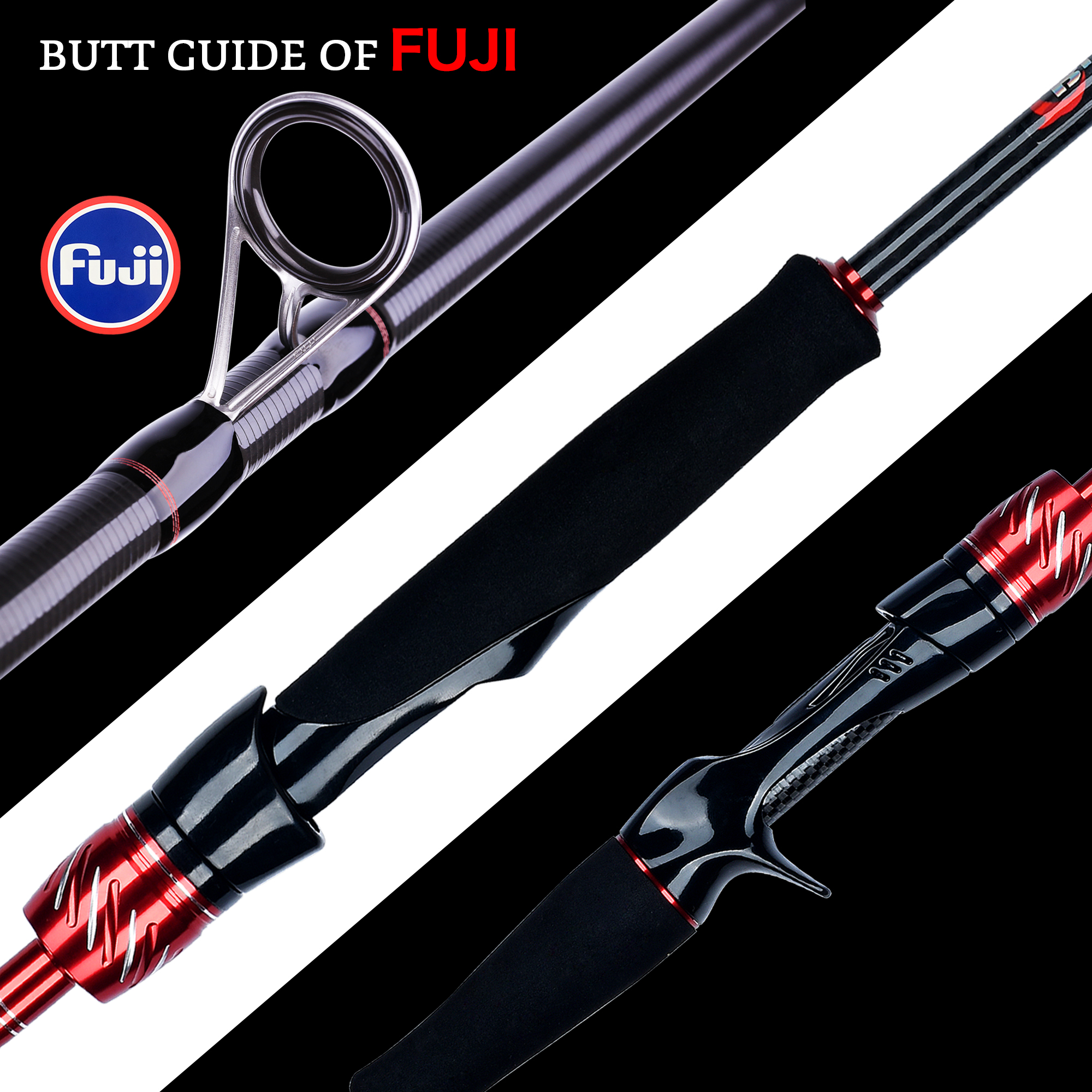 BIUTIFU Spinning Casting Fuji  - Fishing Rod Surf บทวิจารณ์และราคา