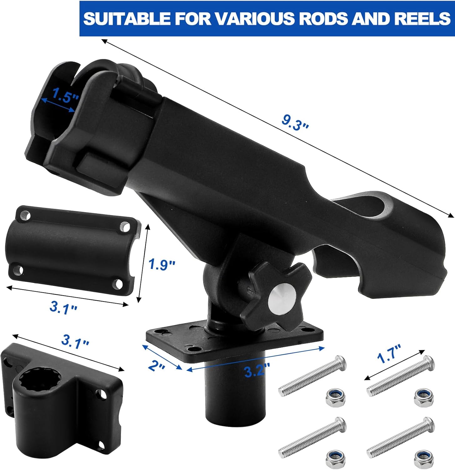 2 Pack Fishing Rod Holder with - Fishing Rod Combo บทวิจารณ์และราคา