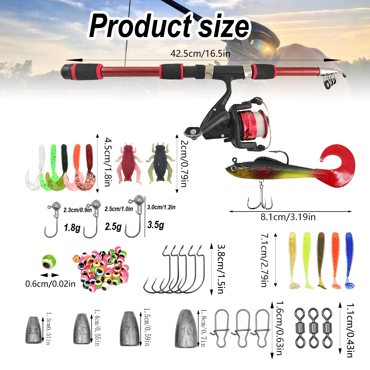 Portable Telescopic Fishing Ro - Fishing Rod Combo บทวิจารณ์และราคา