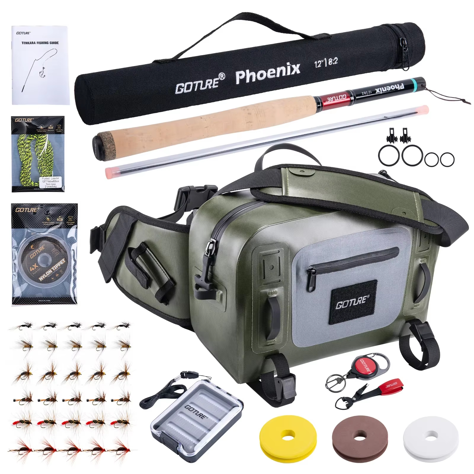 Goture 3.6m Tenkara Rod Set wi - Fishing Rod Fly บทวิจารณ์และราคา