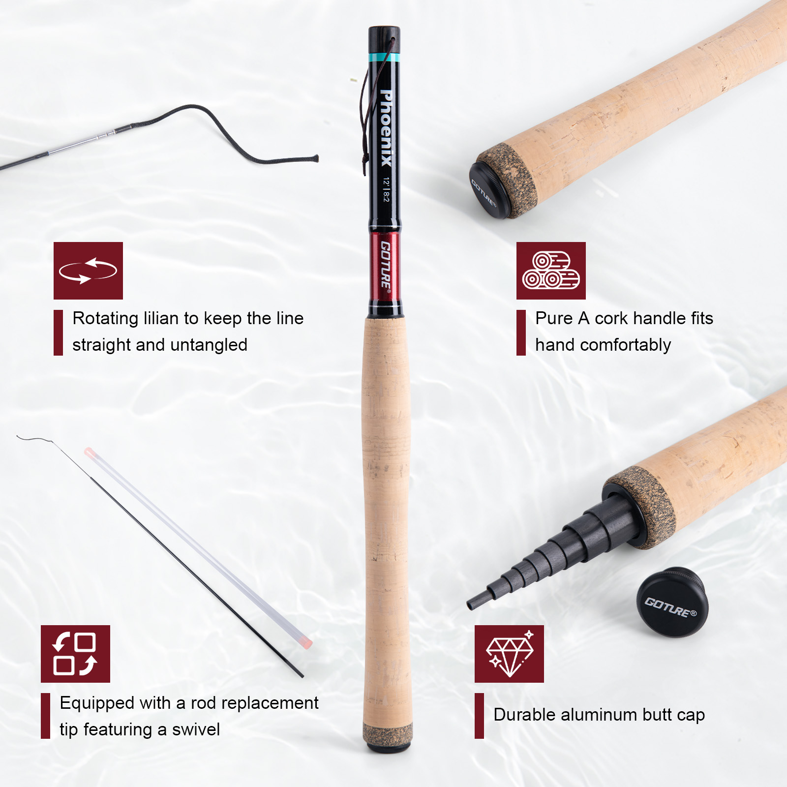 Goture 3.6m Tenkara Rod Set wi - Fishing Rod Fly บทวิจารณ์และราคา