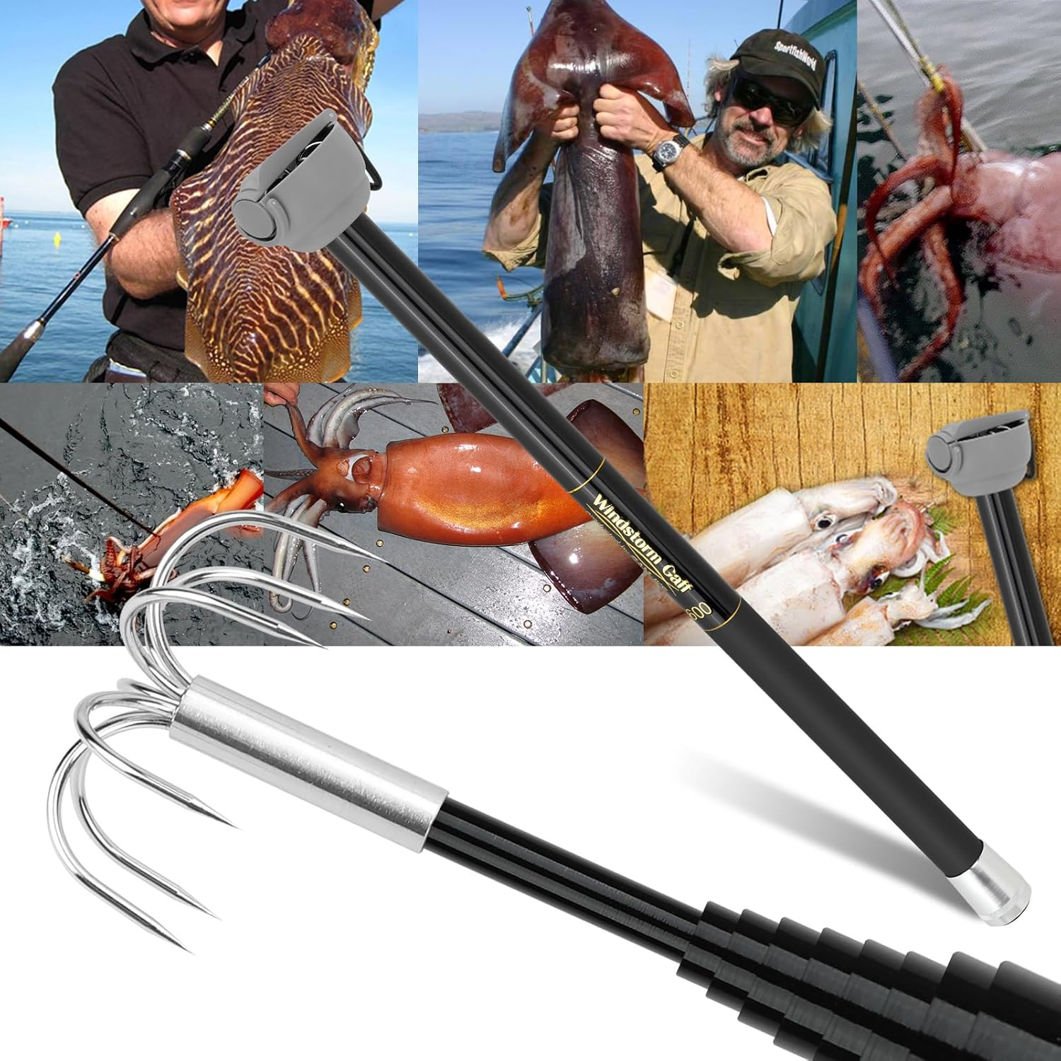 SANLIKE Fishing-Squid Gaff 3M/ - Fishing Rod Carbon Fiber บทวิจารณ์และราคา