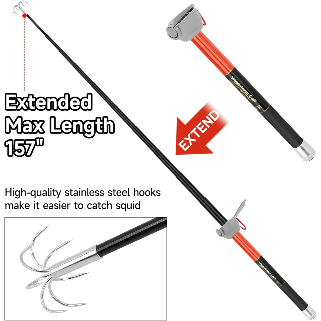 SANLIKE Fishing-Squid Gaff 3M/ - Fishing Rod Carbon Fiber บทวิจารณ์และราคา