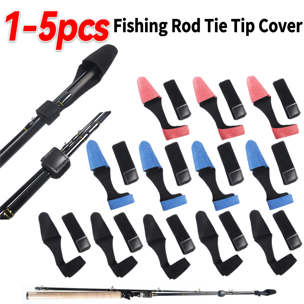 1-5PCS Fishing Rod Tie Tip Cov - Fishing Rod Case บทวิจารณ์และราคา