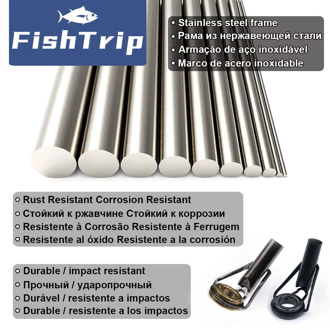 FishTrip Rod Tip Repair Kit 5~ - Fishing Rod Tip Replacement บทวิจารณ์และราคา