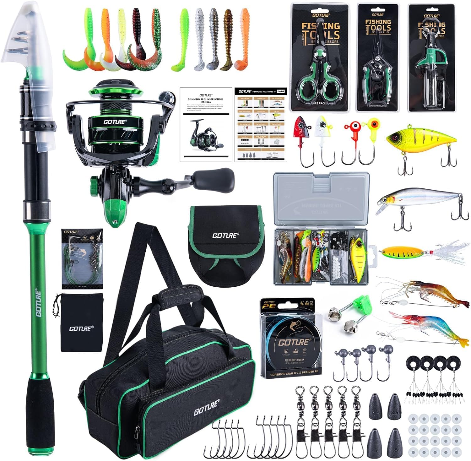 Goture 1.8M-2.7M Carbon Telesc - Fishing Rod Combo บทวิจารณ์และราคา