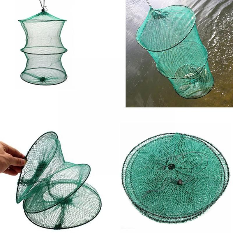 Folding Round Nylon Mesh Metal - Fishing Rod Casting บทวิจารณ์และราคา