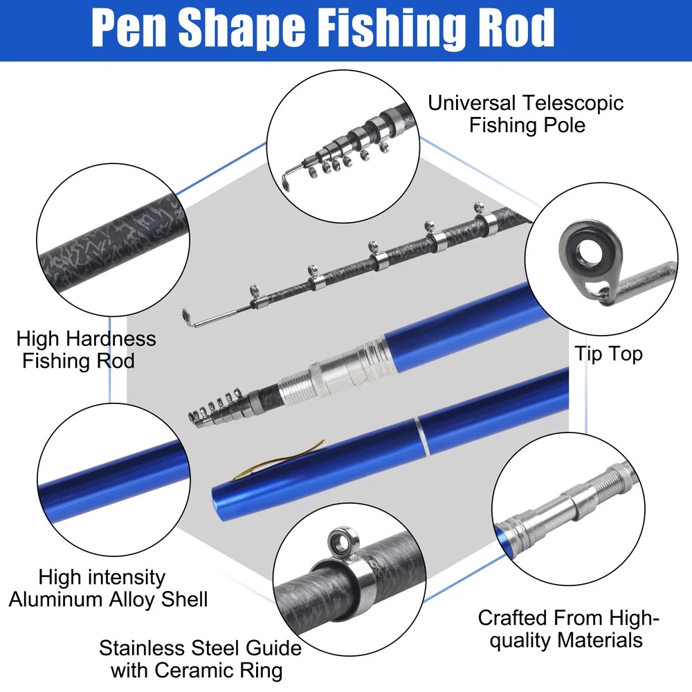 1.6m/1m Pocket Pen Fishing Rod - Fishing Rod Ice บทวิจารณ์และราคา
