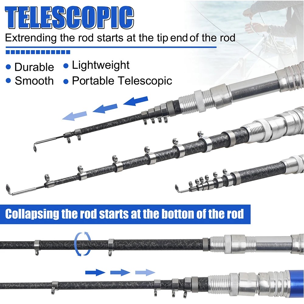 1.6m/1m Pocket Pen Fishing Rod - Fishing Rod Ice บทวิจารณ์และราคา