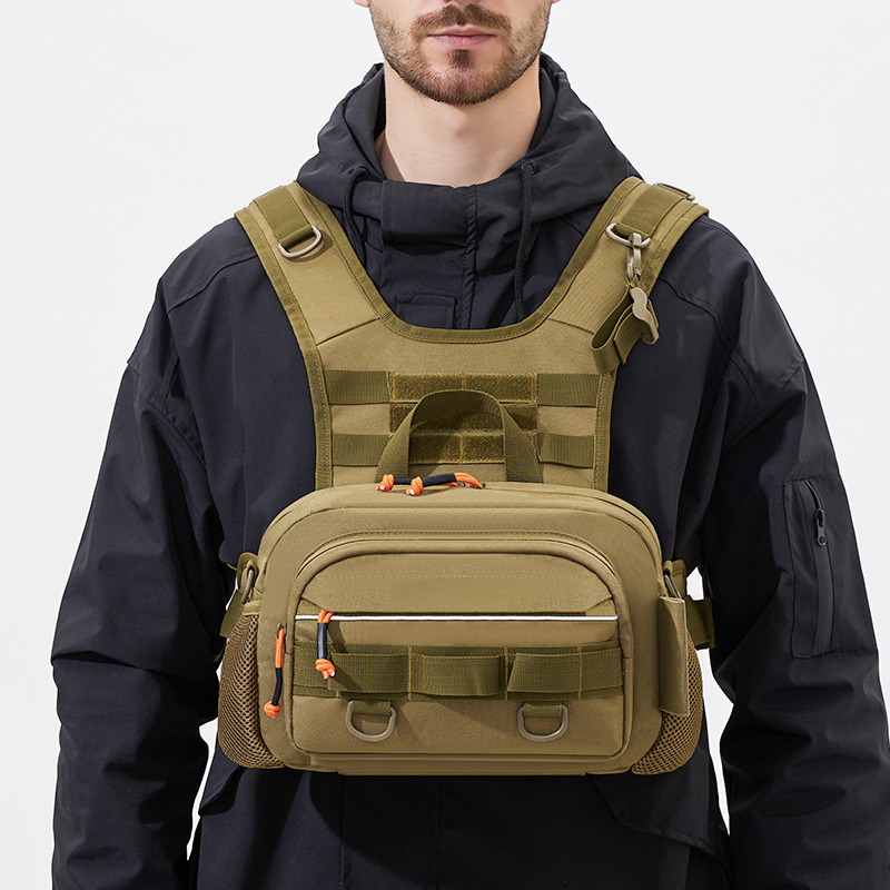 Men Chest Bag Tactical Fishing - Fishing Rod Holder บทวิจารณ์และราคา