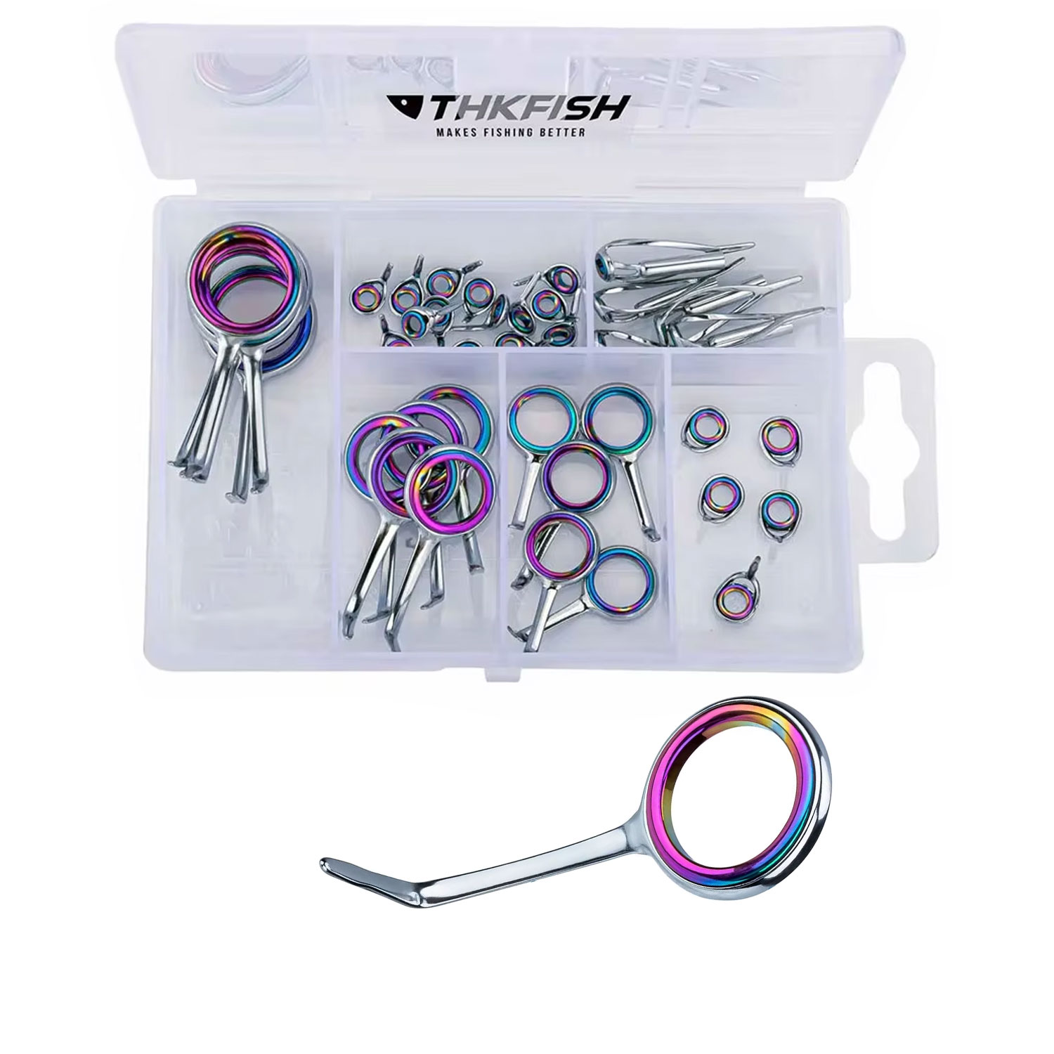 40pcs Colorful Fishing Rod Gui - Fishing Rod Guide Replacement บทวิจารณ์และราคา