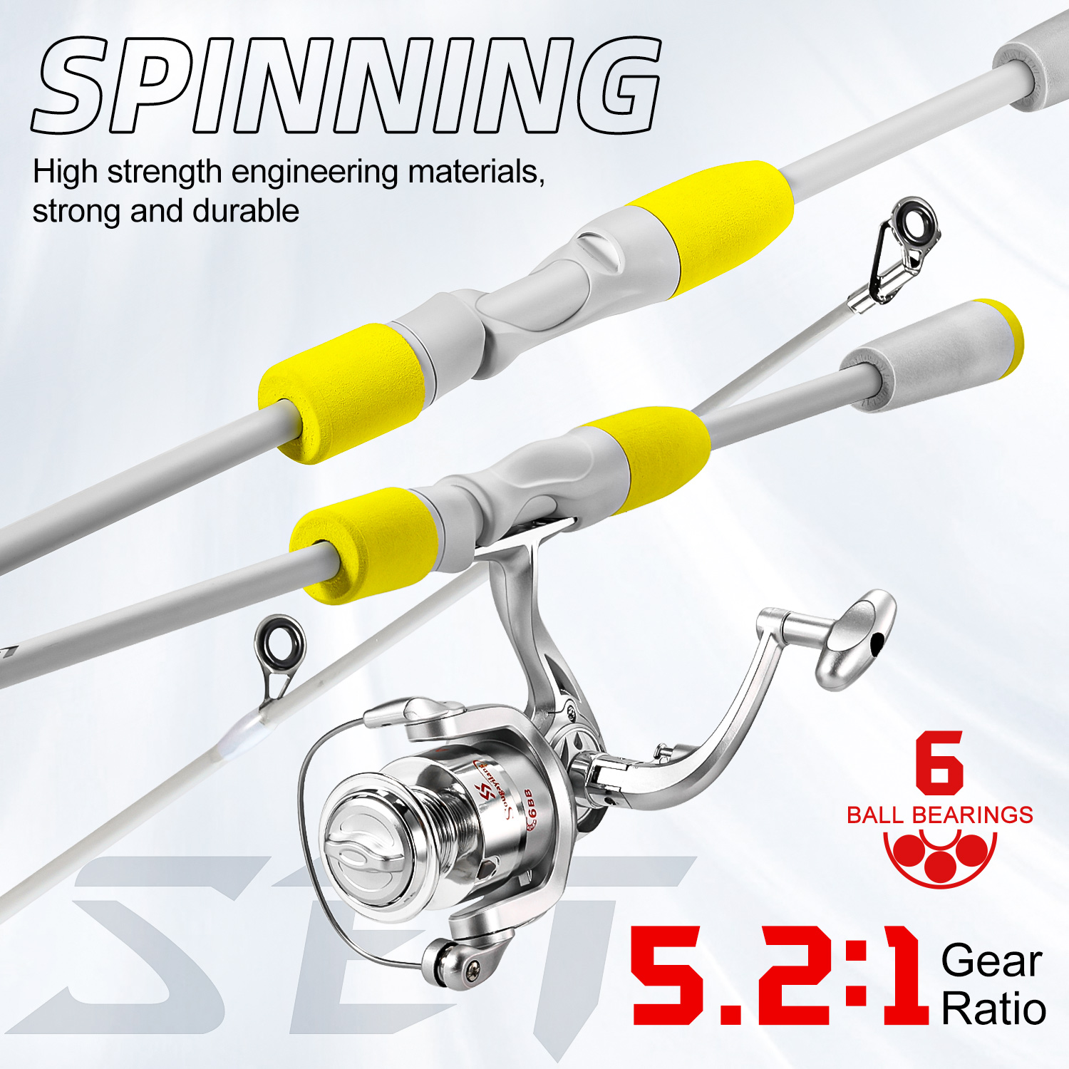 Sougayilang 2section Spinning  - Fishing Rod Combo บทวิจารณ์และราคา