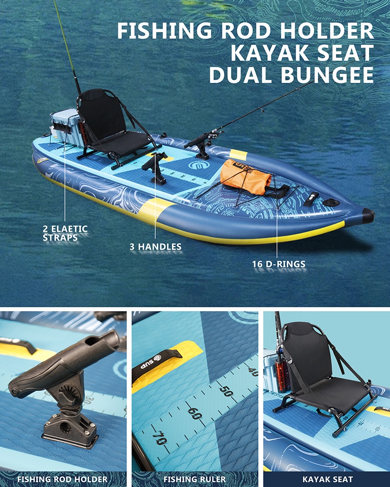 Three Air Chamber Inflatable F - Fishing Rod Boat บทวิจารณ์และราคา